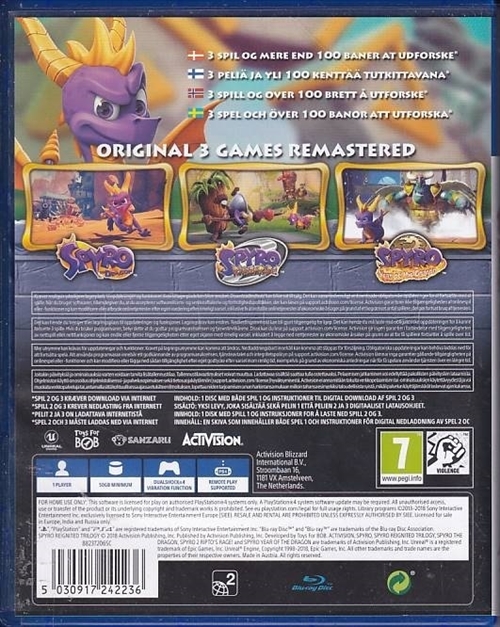 Spyro Reignited Trilogy - PS4 (B Grade) (Genbrug)